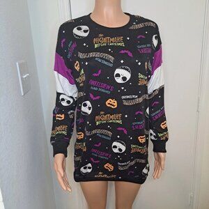 Disney Pajama Dress M 8-10 Nightmare Before Christmas Sweater Long Sleeve Jack